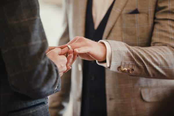 Exchanging wedding rings